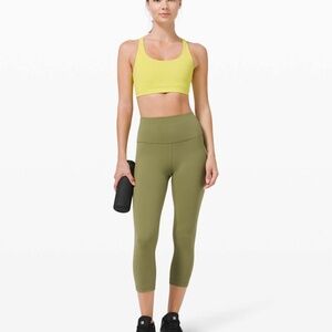 Lululemon Wunder Train HR Crop 23" Bronze Green